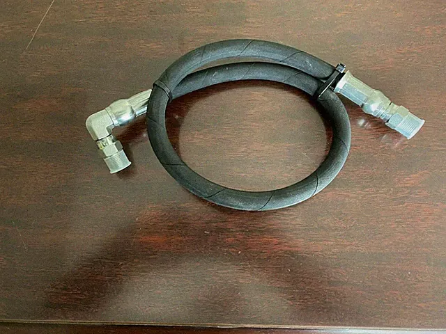 1/4" tough cover air hose 2 ft. 300 PSI Air Compressor Lead with male 90 Elbow
