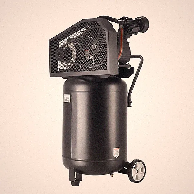 20-Gal Steel Air Compressor, 2HP, 6.5 SCFM at 90PSI, Belt-Driven, Wheel-Mounted