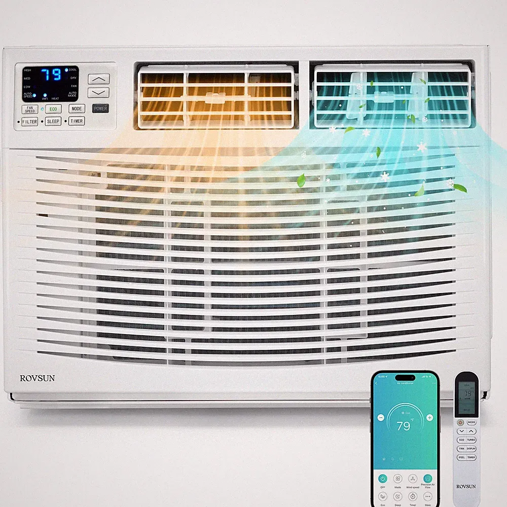 24000 BTU Window Air Conditioner and Heat 1500 Sq.Ft Room Wifi APP Home AC 230V