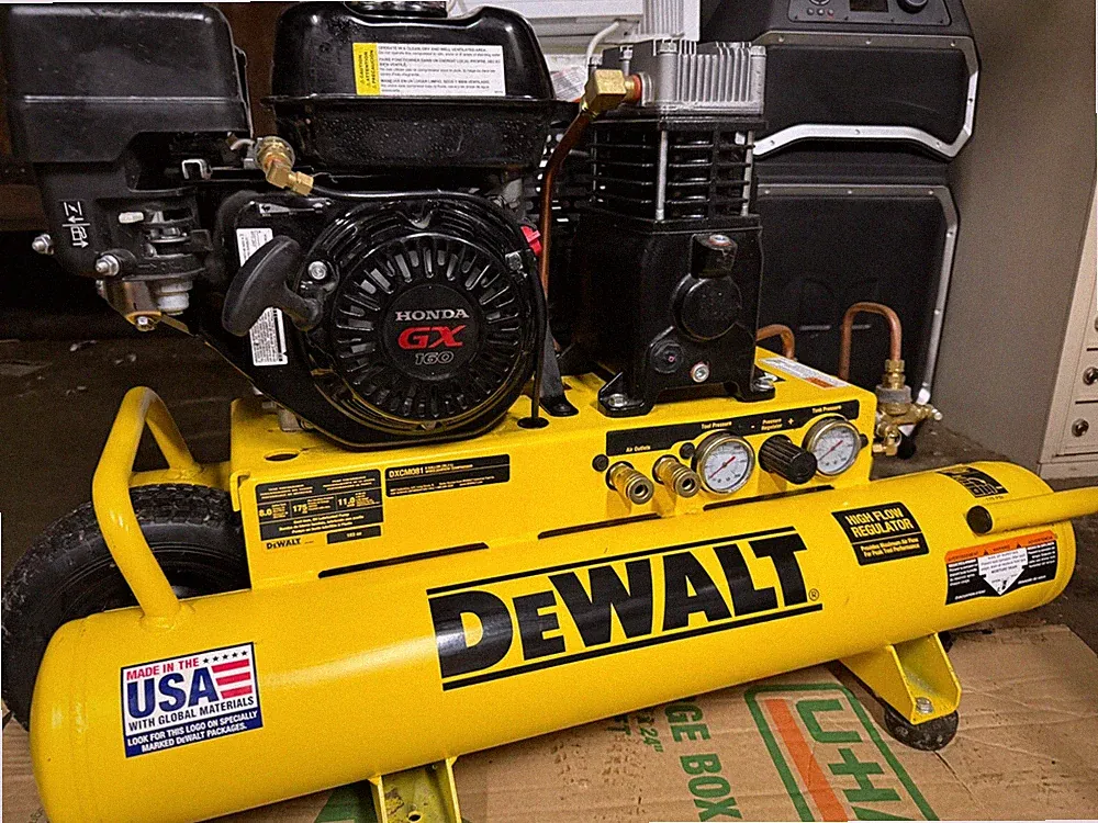 8 Gal. 155 PSI 1.9 HP Electric Dual Voltage Wheelbarrow Air Compressor