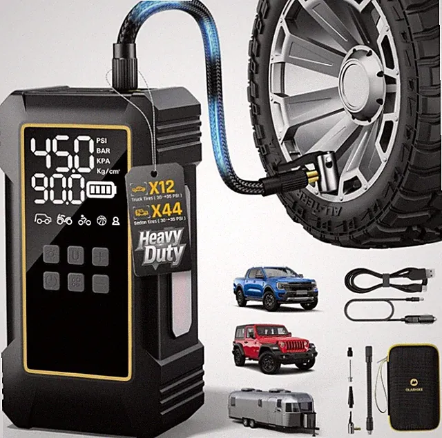 Compresor aire 12000mAh 150PSI inalámbrico 12V inflador digital rápido, Nuevo