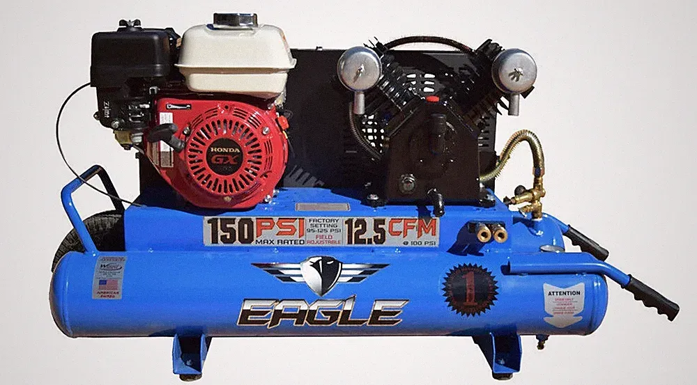 Eagle Compressor Portable Gas Wheelbarrow Air Compressor 10 Gallon