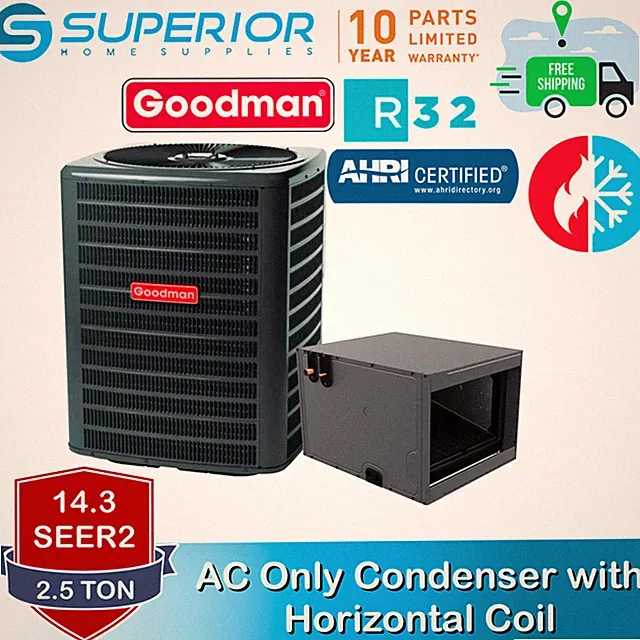 Goodman 2.5 TON 14.3 SEER2 R-32 AC Only System with Horizontal Coil