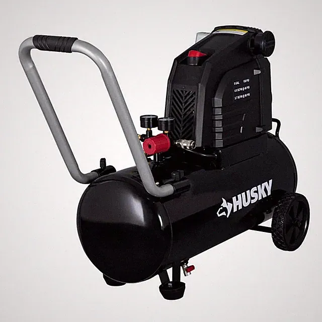 Husky Portable Air Compressors 8 Gallon Standard 150PSI Hotdog Steel Tank Style