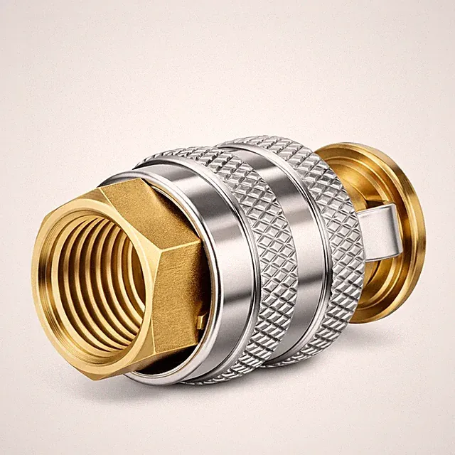 Locking Air Chuck, 1/4" FNPT Brass Closed Flow Tire Chuck Quick Connect Heavy Du