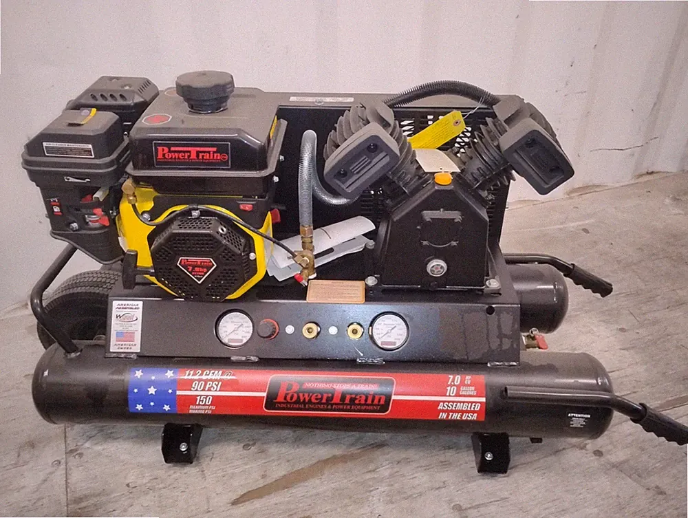 POWERTRAIN TWIN TANK WHEELBARROW AIR COMPRESSOR 7HP