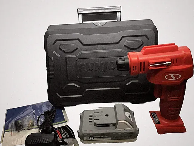 Sun Joe Auto Joe 24V AJC LTE 24 V IONMAX Cordless Portable Air Compressor Kit